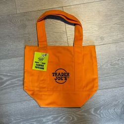 Full Set of New Trader Joe’s Orange Mini Halloween Trick Or Treat Canvas Tote Bag New with Tag 