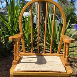 Antique Wooden Light Finish Kid’s Rocking Chair