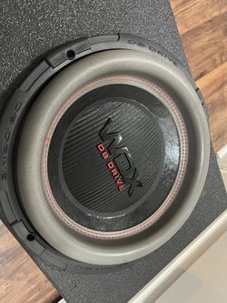 WDX12G5.2 : 12", With a Sony XM-1ES Amp, And Rockville RQB12 QBOMB Single 12" Vented Subwoofer Enclosure With Rhino Bedliner Finish