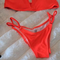 Neon Orange Sexy Bikini 