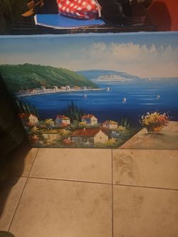 Large Coastal Landscape Painting