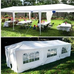 10x30 Party Tent, Heavy Duty Outdoor Tents for Parties, Wedding, Event, Large Canopy Tent with Walls, White Big Party Tents for Backyard, Garden