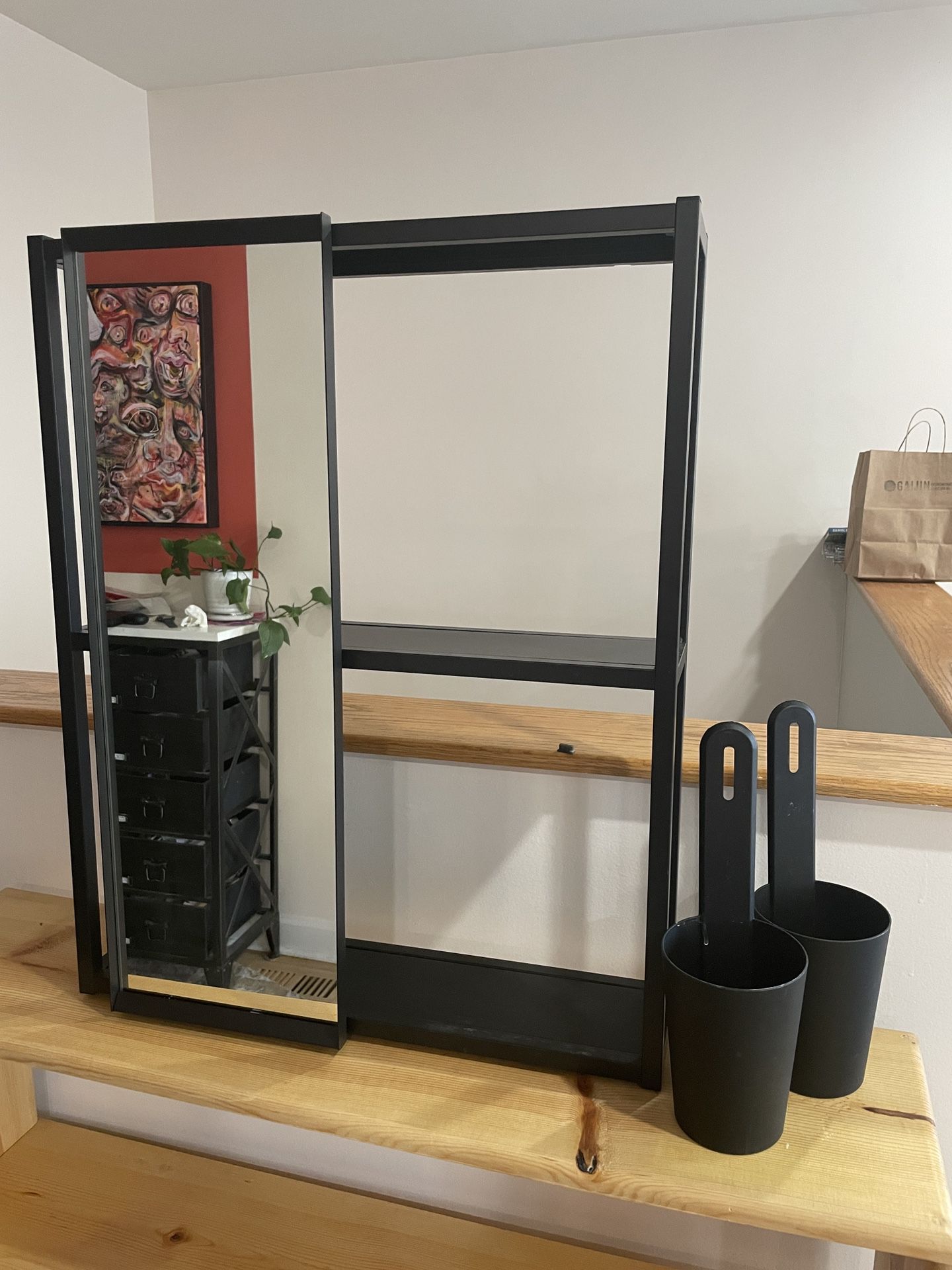IKEA ENHET Wall Shelf with Mirror & Storage
