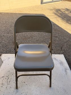 Folding metal chairs