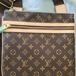 Authenticated Used Louis Vuitton Monogram Pochette Bosphore Shoulder Bag  M40044 Brown PVC Leather Ladies LOUIS VUITTON 