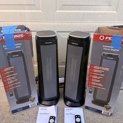 Pelonis Digital Tower Heater PHT23D7ABB 1500Watt Black Ceramic 23” Lot of 2 used