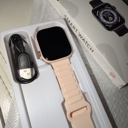 Rose Gold Pink Smart Watch Fitness Tracker Sports Health Monitor (Brand New)