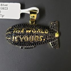 Sterling Silver World Is Yours Pendant