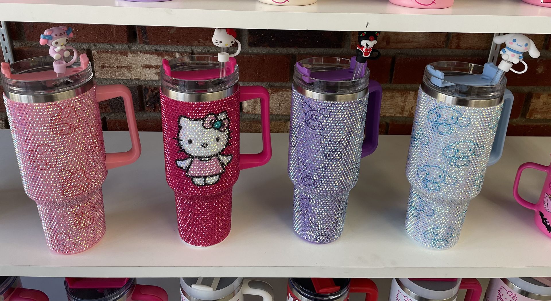 HELLO KITTY SANRIO BLING RHINESTONE CUPS