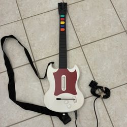 Guitar Hero Red Octane White/Red Gibson SG Sony PS2 Model WIRED 