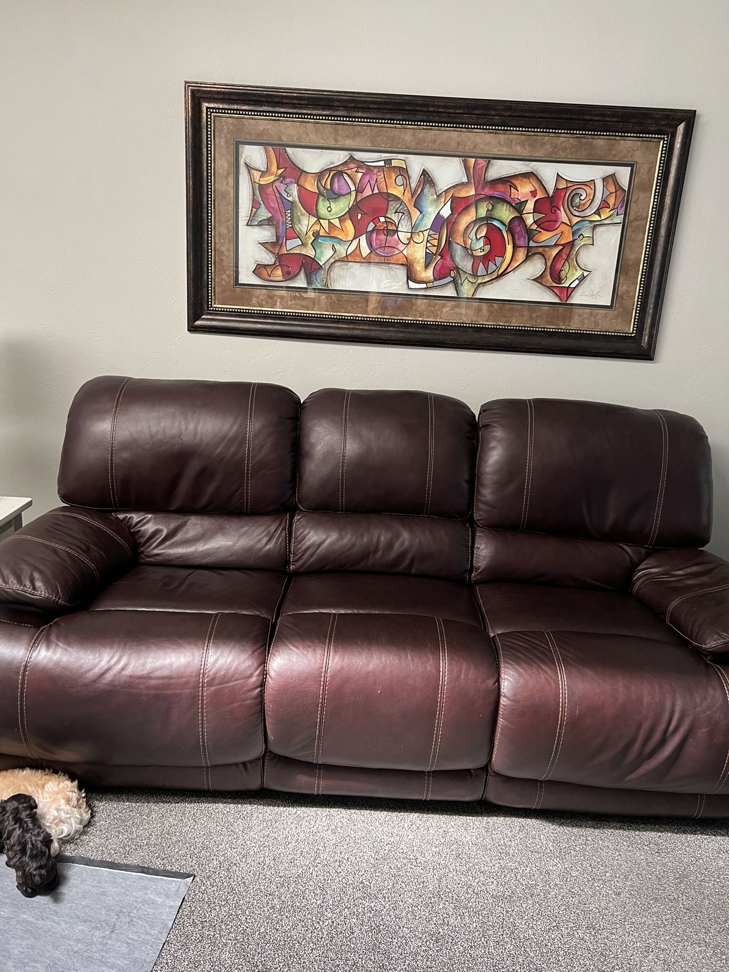 For Sale Leather Couch And Recliner