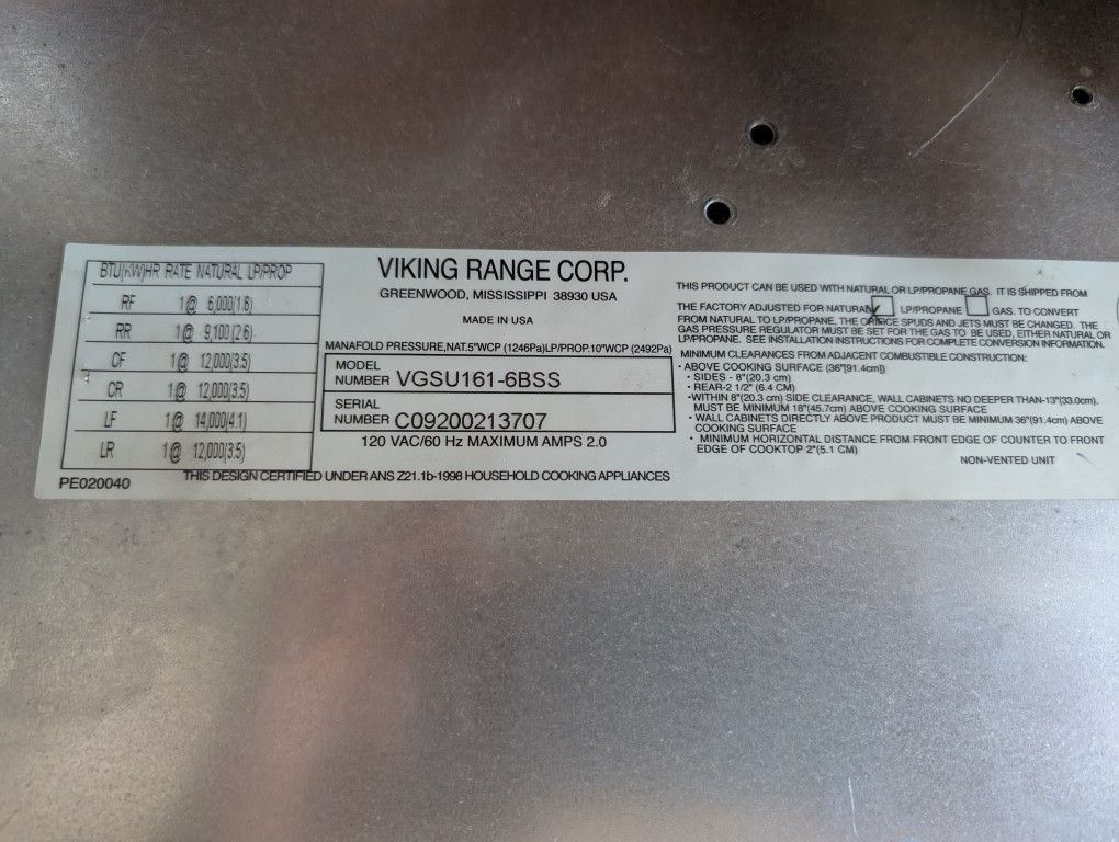 Viking Cooktop