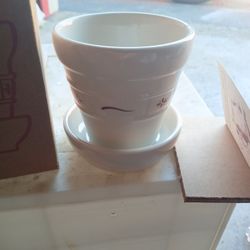 New LONGABERGER Flower Pot And BASE