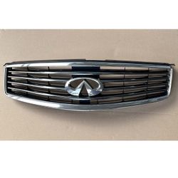 Infiniti EX35 EX37 QX50 Front Upper Radiator Grille Grill Chrome NO CAMERA 08-16