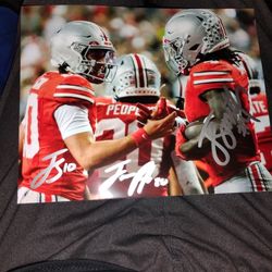 Julian Sayin Jeremiah Smith Autograph Signed 8x10 Ohio State Buckeyes Signed Auto