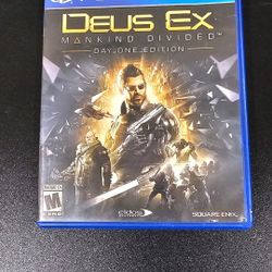 PS4 GAME DEUSEX  ONLY OPEN NEVER USED 