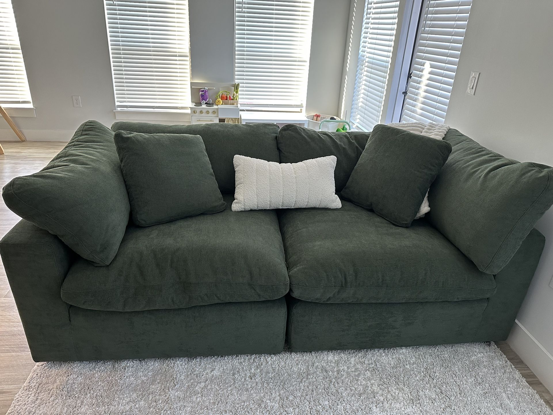 Cloud Couch Dupe Green Loveseat