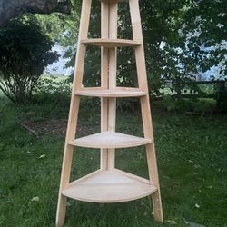Corner Shelf, Unfinished Wood