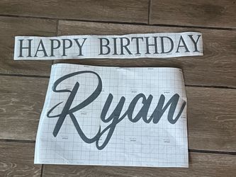 Customized black decal with name