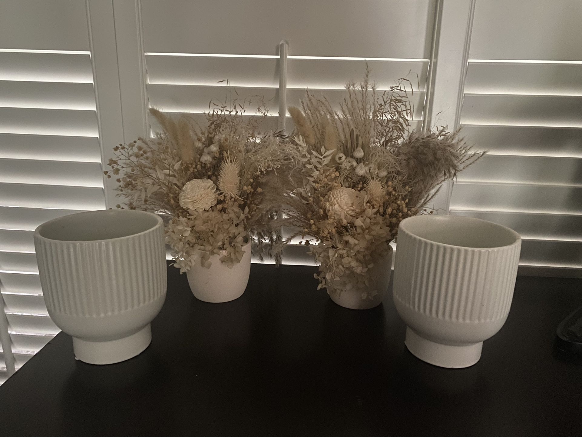 Beautiful Pampas Arrangements W/ Vases