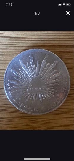 1896 Silver Reale World Coin Mexico