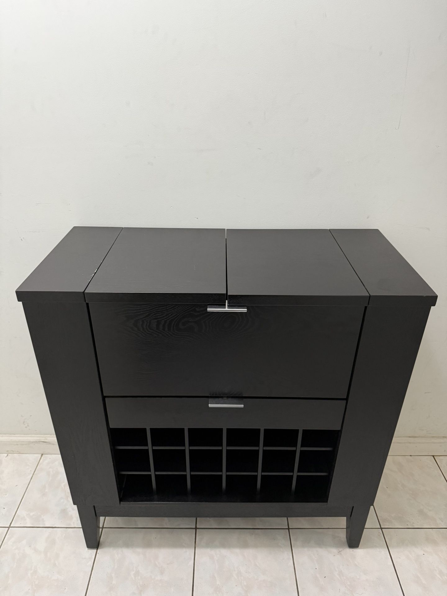 Crate & Barrel Bar Cabinet Parker Spirits Ebony