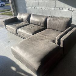Ashley furniture L Shaped Sectional Sofa Grey Leather