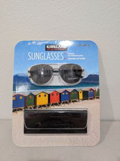 New Kirkland Signature Men's Metal Polarized Aviator Sunglasses