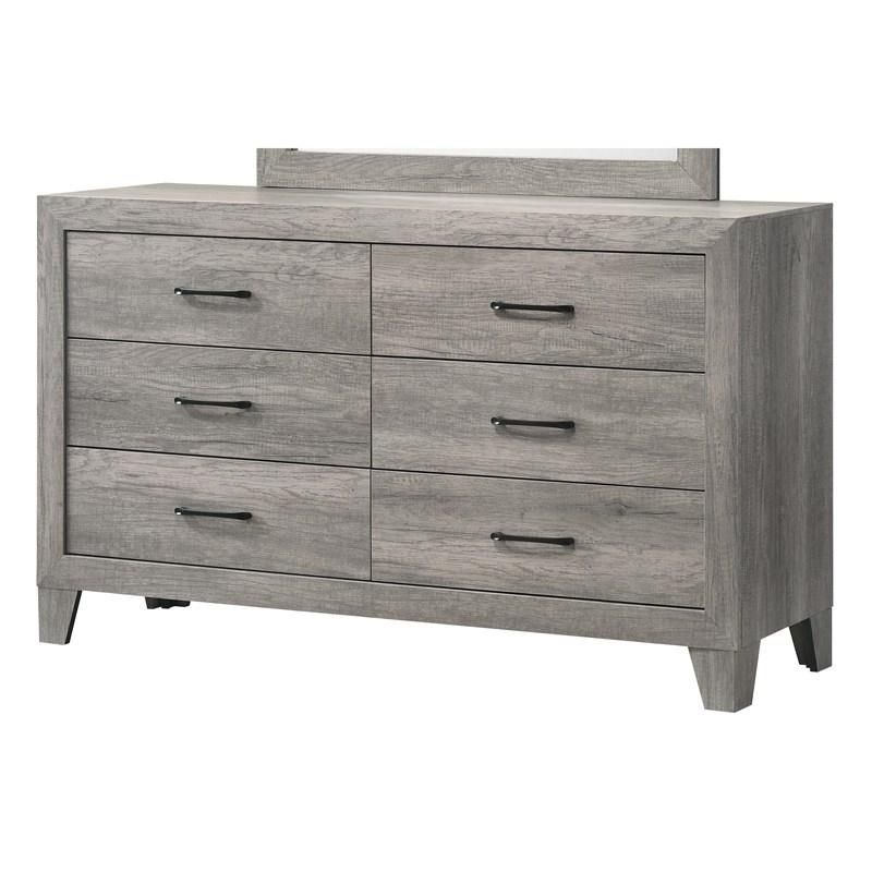 Gray Dresser With Mirror