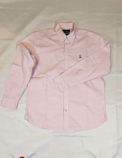Men's Pink Button-Down Shirt Size L-G