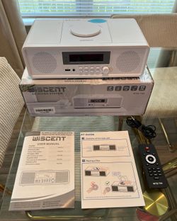 Bluetooth CD Player with Alarm Clock & FM Radio