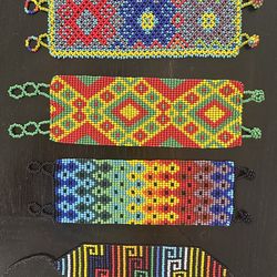 NEW Handmade Beaded Cuff Bracelets – Loom-Woven Geometric & Tribal Designs