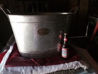 Large galvanize bucket.