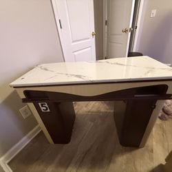 Nail Tech Desk With Side Compartments 