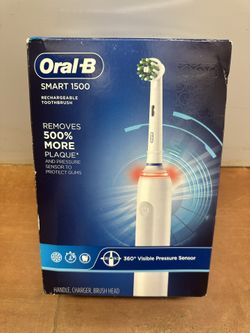 Oral-B Smart 1500 Electric Power Rechargeable Battery Toothbrush, White
