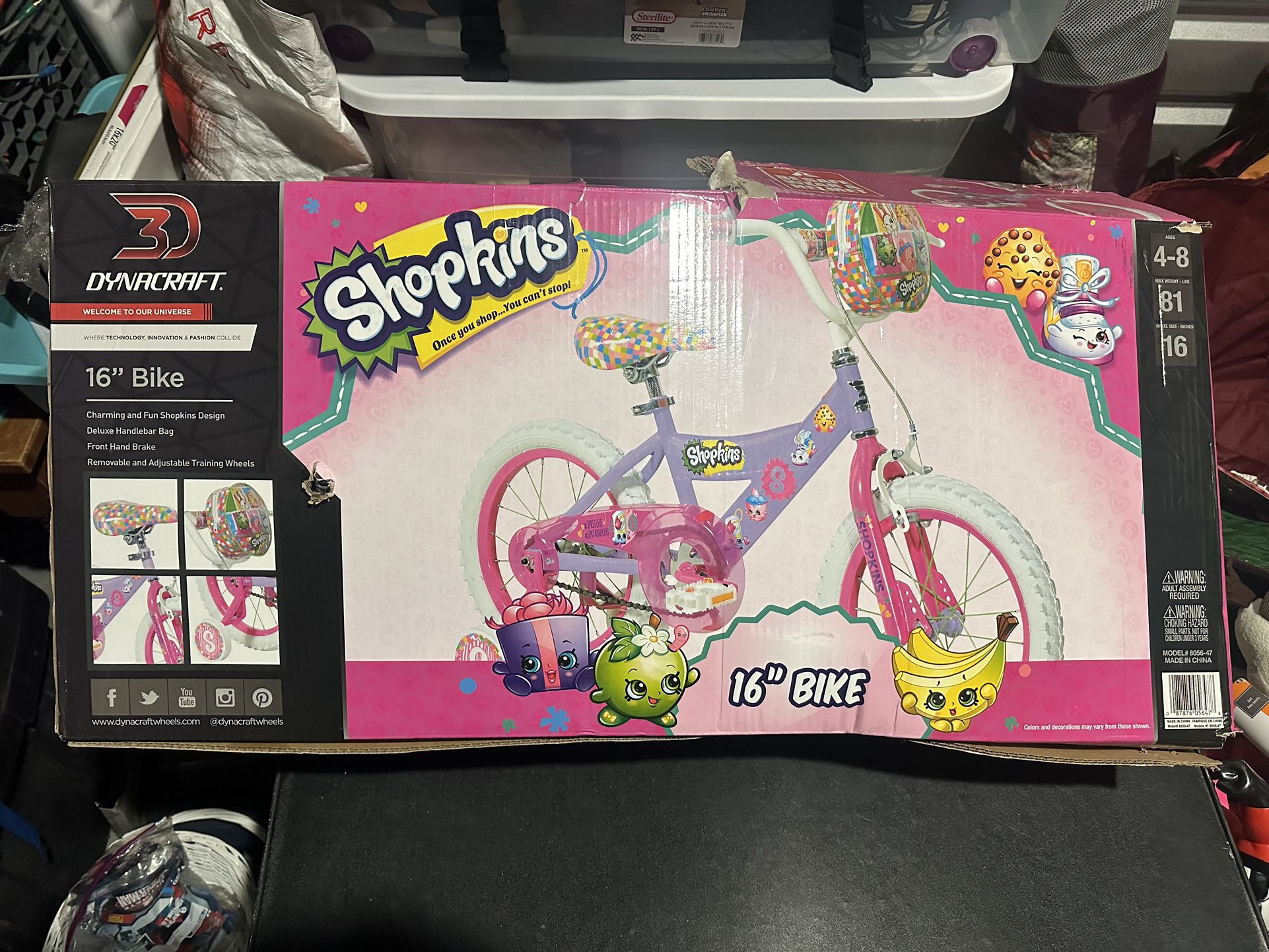 Dynacraft Shopkins 16-inch Girls Bike for Kids Ages 4-8 Years