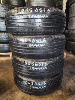 205 65R 16 IRONMAN USED TIRES 2056516 USED TIRES (SET) MOUNT BALANCE INCLUDED