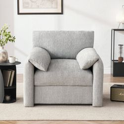 NEW - Oversized Armchair, 38.6" Wide Accent Chairs for Living Room & Bedroom Modern Lounge Chair, Upholstered Mid-Century Reading Chair, Comfy Living 