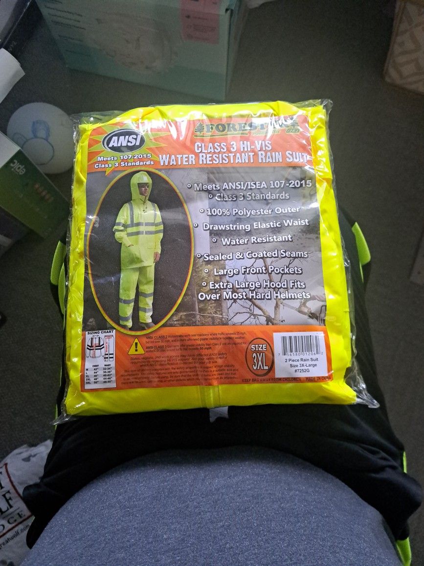 Forester- Class 3 HI-VIS water Resistant Rain Suit.
