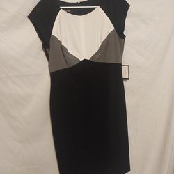 New Nine West Dress Size 8 $20 White Gray Black