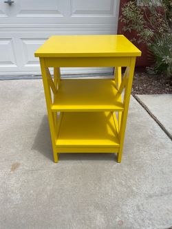 Yellow table storage