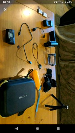 Sony action cam and accessories