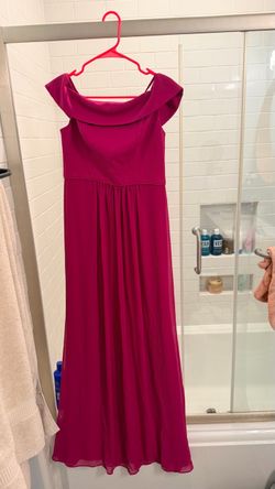 Adrianna Papell Bright Magenta Crepe Chiffon Gown – Size 4 – NWT