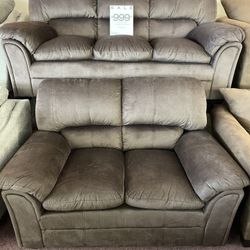 💥HUGE Blowout Furniture Sale!💥 Brand New Dark Brown Sofa Loveseat Livingroom Set! $50 Down Takes It Home Today!
