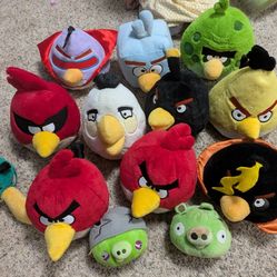 2010-2011 Authentic Angry Birds Plushie Lots - 5" & 9"