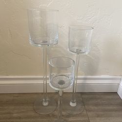 Glass Candle Holders 