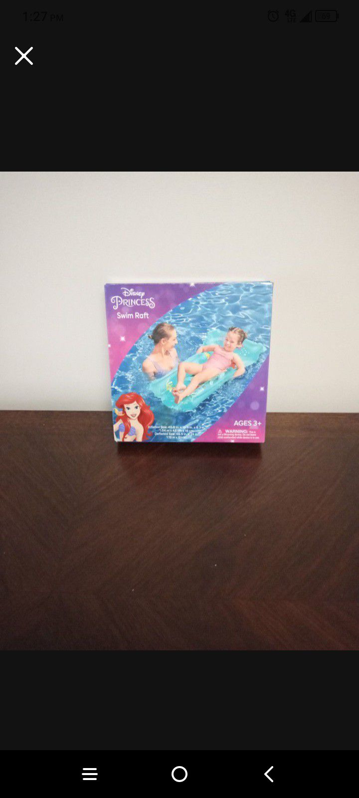 Disney Princess Swim Raft New