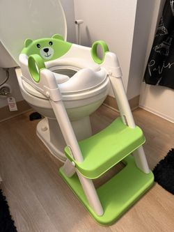 2-IN-1 Potty Training Seat with Step Stool, Height Adjustable Toilet Seat for Toddler