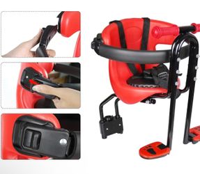 INNOLIFE Baby Bicycle Seat - Front Mounted Child Bike Seat with Handrail, Kids Bike Seat for Adult Bike