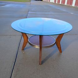Round Glass Coffee Table 